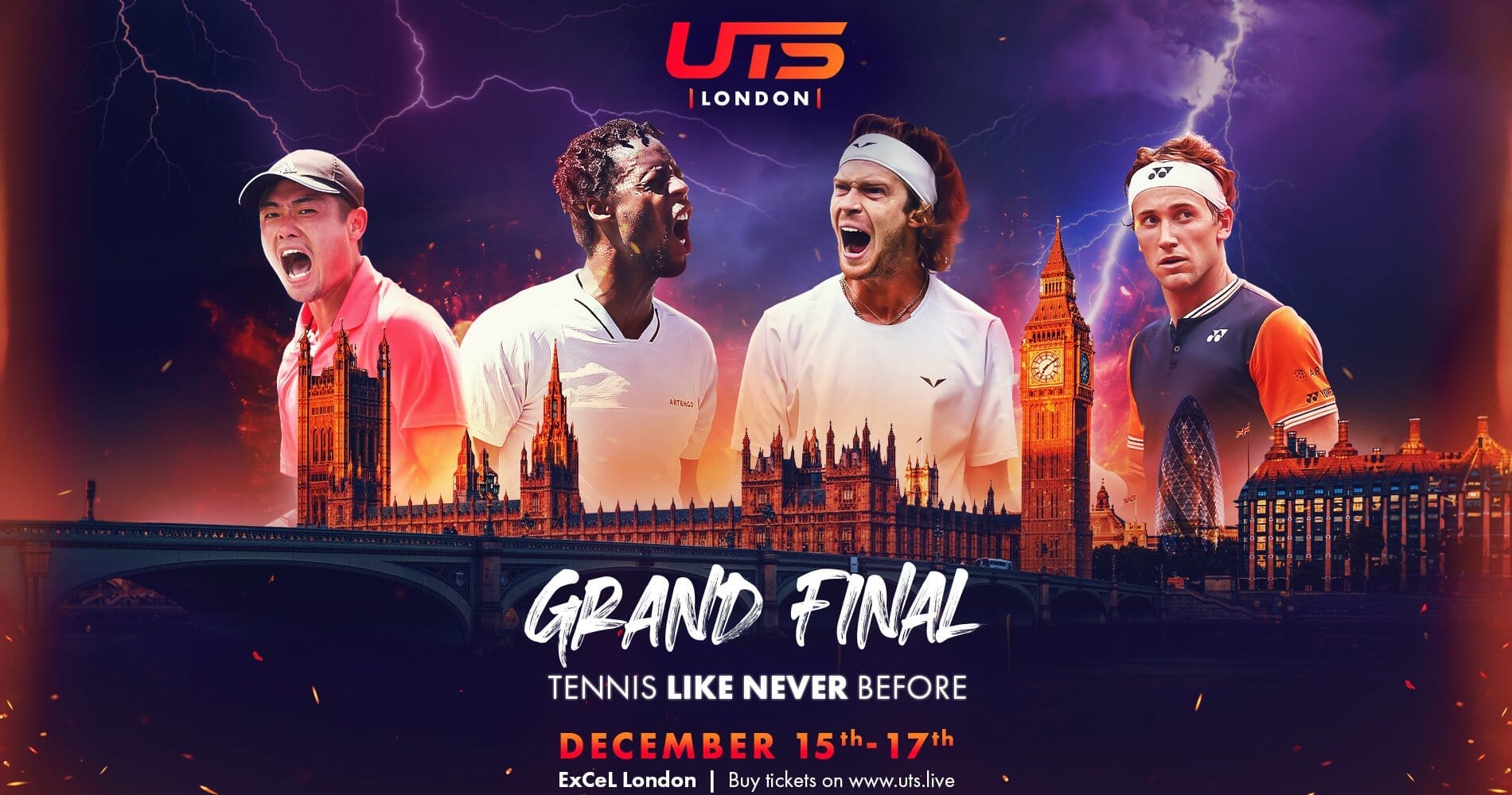 Ruud, Rublev, Wu and Monfils confirmed for UTS Grand Final in London